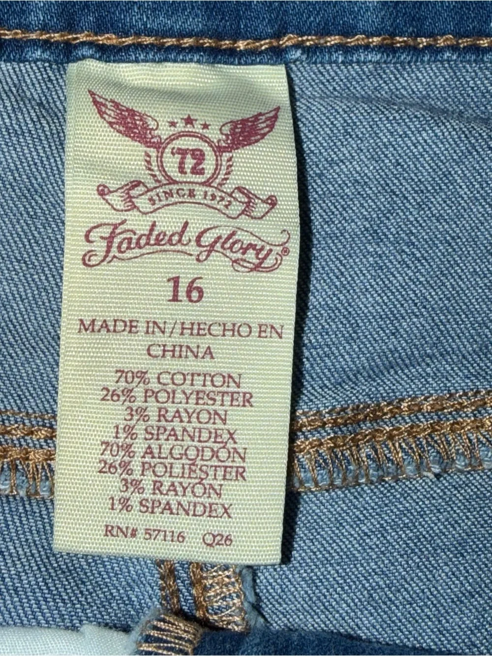 Women's size 16‎ shorts Blue Denim Rolled-Hem Shorts